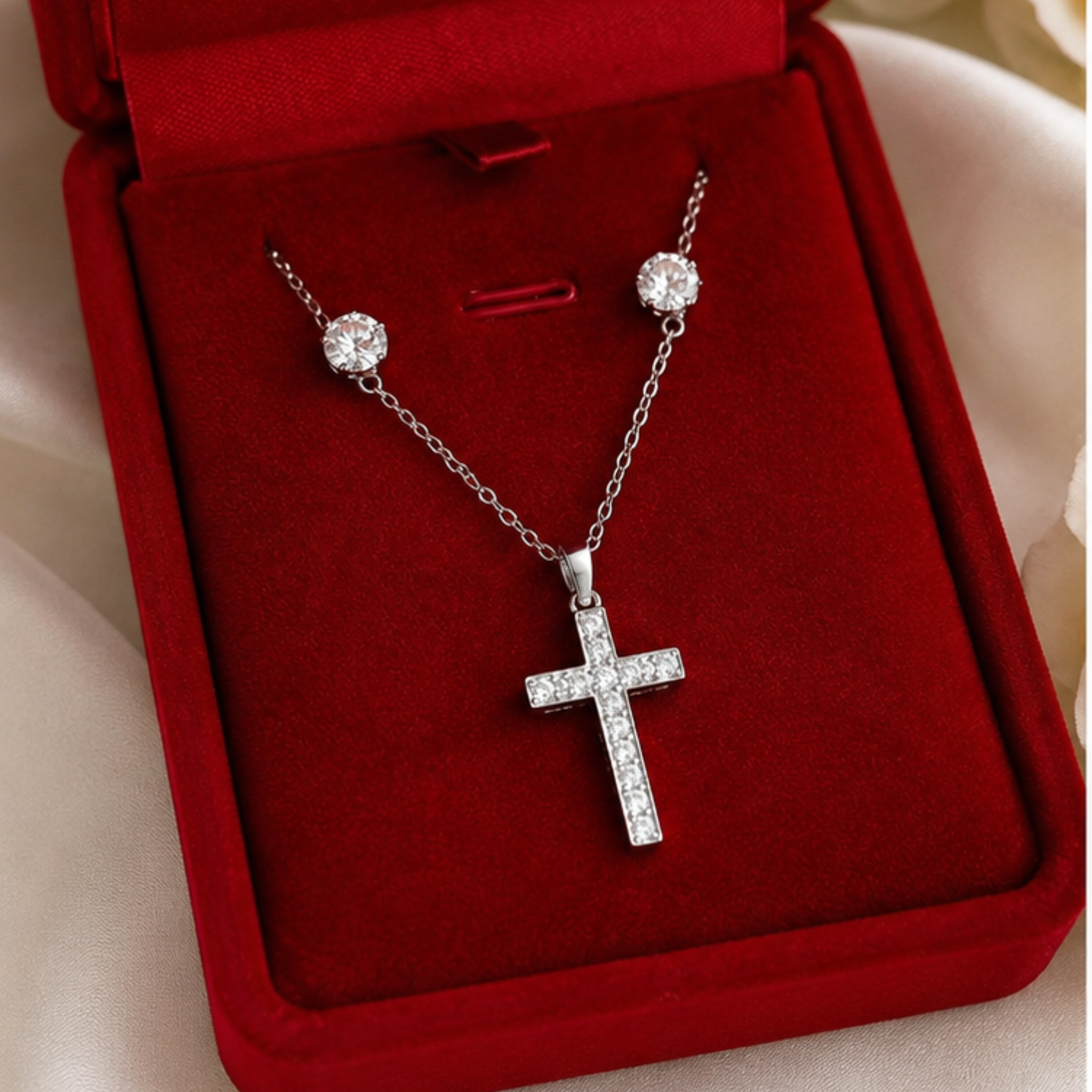 Collier Croix Lumière