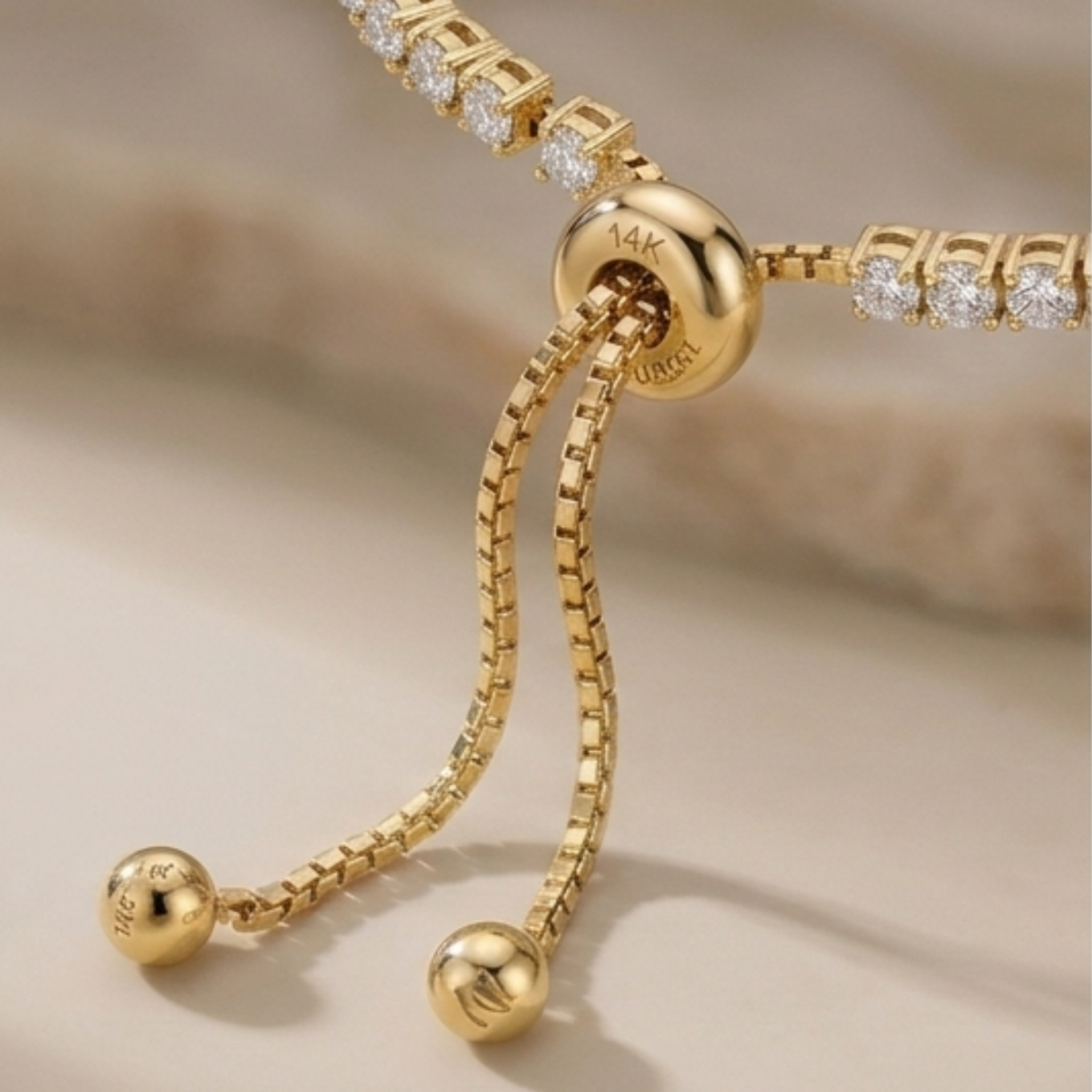 Bracelet Tennis Éclat Doré