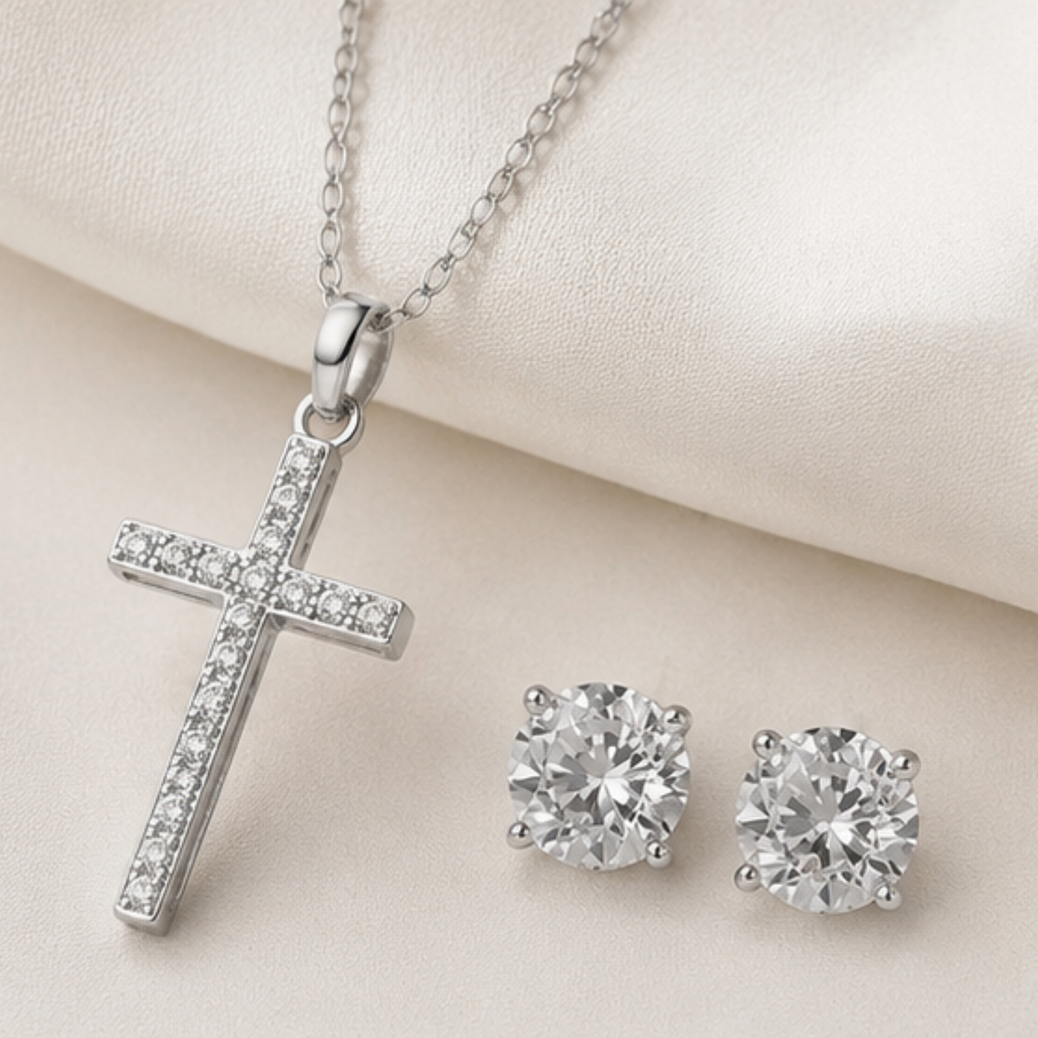 Collier Croix Lumière